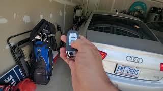 Audi A4 2016 proximity smart key fob replacement push to start cut and programming all keys lost