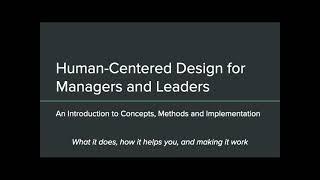 Human-centered design for Government Managers - Part 1 - Intro