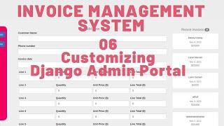 06 HOW TO CUSTOMIZE DJANGO ADMIN PAGE - INVOICE MANAGEMENT SYSTEM