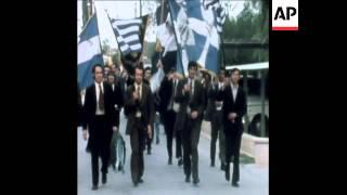 SYND 02-04-73 MAKARIOS ATTENDS EOKA ANNIVERSARY CELEBRATION IN NICOSIA