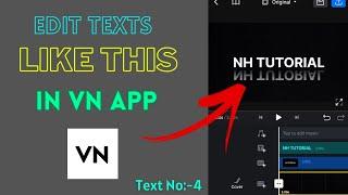 Text editing in Vn app||How to edit reflection texts on Vn app|Text effect in Vn app|Vn video editor