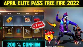 April elite pass free fire 2022 || free fire April elite pass 2022