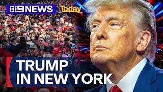 Massive Donald Trump rally at Madison Square Garden in New York | 9 News Australia