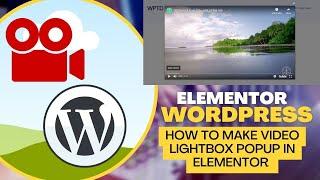 How to make video lightbox popup in elementor | Popup Button Trigger