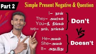 when & How to use Don't,Doesn't, | Correct use of Do not ,Does not - Spoken english in tamil Part 2