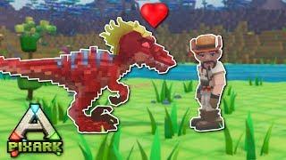 TAMING A RAPTOR! - PixARK Gameplay - Pixark Base Building & Taming!