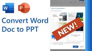 Convert Microsoft Word to Powerpoint Presentation in 1 click // NEW Word to PPT convert #shorts