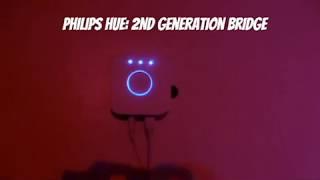 Philips Hue hub, dimmer switch, color-changing lights, home automation, Smart Home plus Amazon Echo