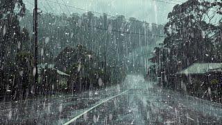 Rain sounds for Sleeping - Heavy Rain and Thunder Sounds - Relaxing, Sleeping, Studying