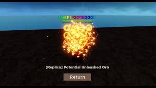 Potential Unleashed Orb All Moves Showcase in Dragon Blox Roblox