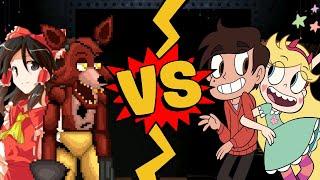 M.U.G.E.N Battles | Reimu Hakurei/Foxy the Pirate Fox vs Star Butterfly/Marco Diaz