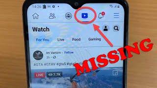 How to Fix Facebook Watch Video Icon Tab Missing on Android phone 2023