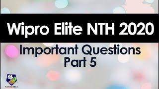 Important questions for Wipro NTH 2020 exam Part 5 !