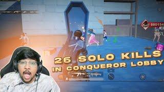 26 Solo Kills In Conqueror Lobby  | Full Intense Gameplay | #warriorislive #highlights