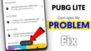 Can't open file | Pubg lite app can't open file problem solve