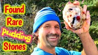 Finding The RARE Pudding Stone Rock Crystal on Island in Michigan!