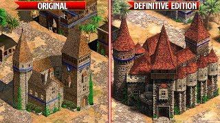 Age of Empires 2: Definitive Edition - All Wonders Comparison - Original vs Remaster