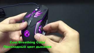 Apedra A8 New Wired Gaming Mouse Professional Macro Program Gamer 6 Buttons