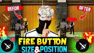 Best Fire Button Size And Position For One Tap Headshot | Free Fire Max Fire Button Size