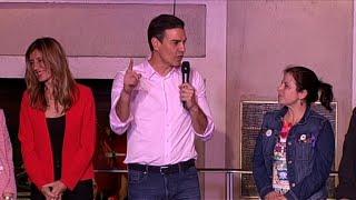 Spain's Socialist leader Sanchez claims election victory