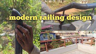 how to make a metal stairs / modern railing design / pipe railing design / M S RAILING FITTING