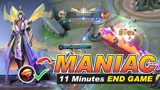 MANIACVALE Make you Can't MOVE ! Because STOP ON HIT Combo | MLBB Best Build and Emblem