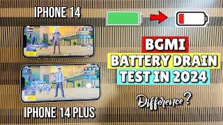 iPhone 14 vs iPhone 14 Plus BGMI Battery Drain Test in 2024