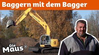 Wie steuert man einen Bagger? | DieMaus | WDR