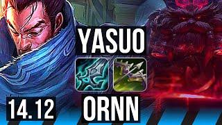 YASUO vs ORNN (MID) | Quadra, 600+ games | VN Grandmaster | 14.12