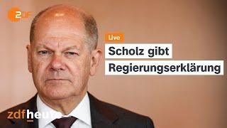 Live: Regierungserklärung von Kanzler Scholz im Bundestag | heute im Parlament