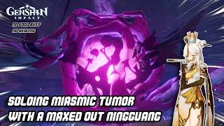 Fighting the Miasmic Tumor with Solo Ningguang | Genshin Impact
