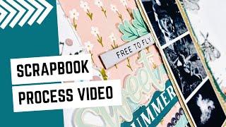 Scrapbook Process Video #195  - Sweet Summer Smores - Mercy Tiara Kits DT