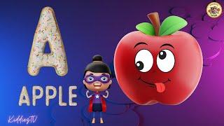 ABCDE #143  A to Z alphabets A for Apple  ABCD CARTOON VIDEO Nursery Rhymes Phonics KIDS Song