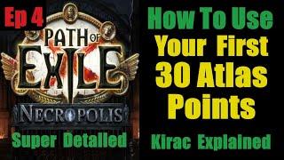 How to Use First 30 Atlas Points - Ep 4 Endgame Super Detailed Guide - Path of Exile Necropolis 3.24