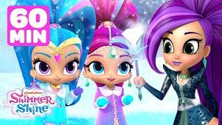 Shimmer Finds the Snowflake Gem & Shine Stops Zeta! w/Leah | 1 Hour Compilation | Shimmer and Shine