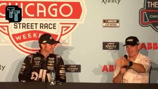 NASCAR Cup Series at Chicago - Jeff Gordon and Blake Harris post-race win press conference 7.7.24