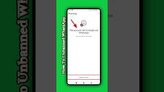 This account can no longer use whatsapp/How to fix it