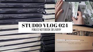 STUDIO VLOG 024 | NEW Notebooks Delivery, Emotional, Kickstarter packing products, Orders.... 