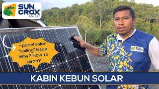 KABIN KEBUN SOLAR Sistem 1.5 tahun ditambah panel dan bateri utk kabin baru guna panel 550w & pylon