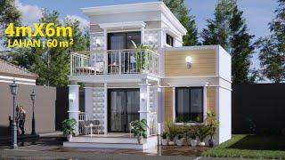 Desain Rumah 4x6 Meter | Beautiful Small House