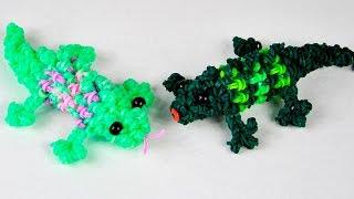 Lizard | Figurine of Rainbow Loom bands | How to weave crochet Lizard