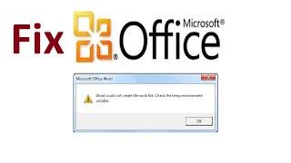 word could not create the work file!! Fix - Howtosolveit