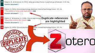 ️How to Merge Duplicate references in Zotero reference manager?