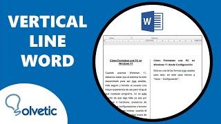How to INSERT a VERTICAL LINE in WORD 