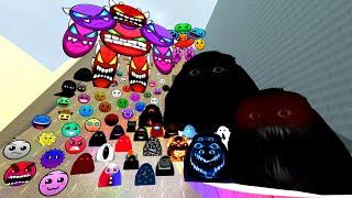 Angry Munci Nextbots and Lobotomy Dash Nextbots Family Chase Me Gmod