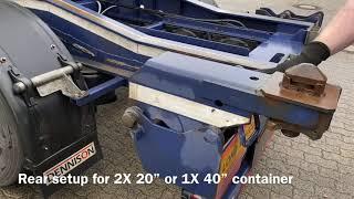 How to use a conatiner chassis with 20“ or 40“ ISO Container on a Semi-Trailer-Truck DIY