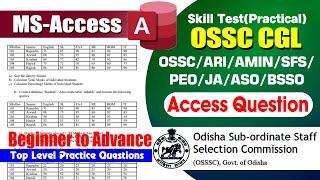 OSSC CGL Skill Test access question || OSSC CGL Computer practical  skill test question