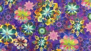 colorful medallion flower fabric by Robert Kaufman Venice - modes4u -