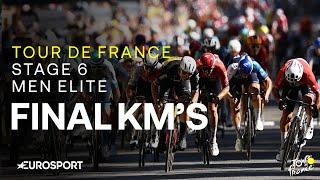 TOO CLOSE TO CALL!  | Tour de France Stage 6 Final Kilometres | Eurosport Cycling