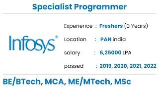 Infosys Freshers Recruitment | Specialist Programmer / Digital Specialist Engineer #freshersjobinfo